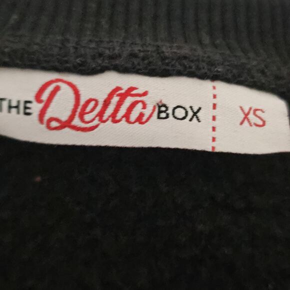 The Delta Box Women SIZE XS Sigma Theta Sorority Red Black Pullover Sweatshirt - Picture 6 of 10